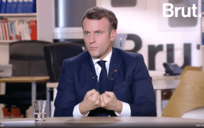 Emmanuel Macron en plein discours