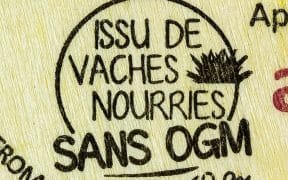Affiche "Issu de vaches nourries sans OGM"