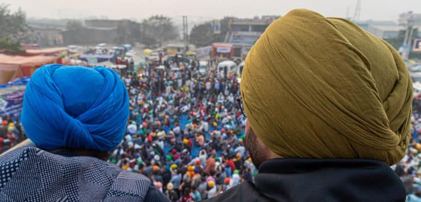 manifestation des paysans indiens